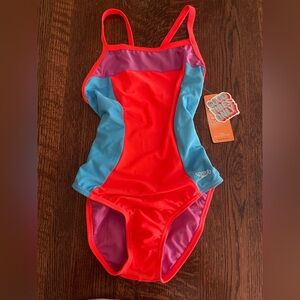 Vibe Women's Colorblock Propel Back One Piece Swimsuit size 32